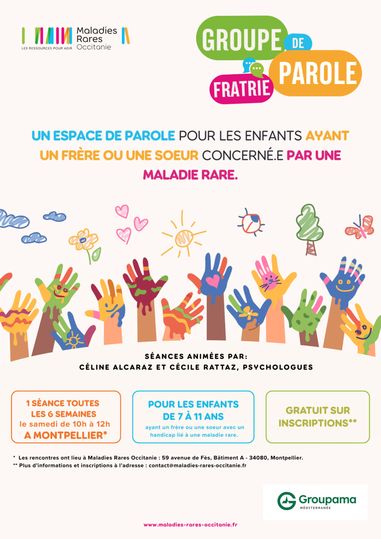 Groupe de parole fratrie maladie rare